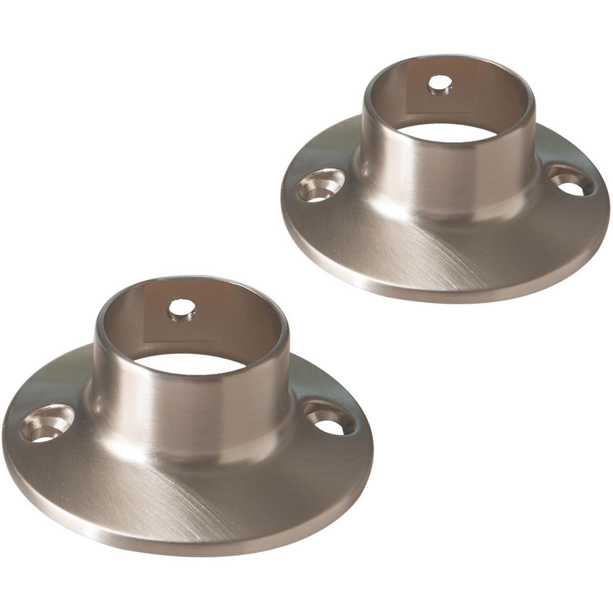Exposed Mounting Shower rod Flange Set - Satin Nickel