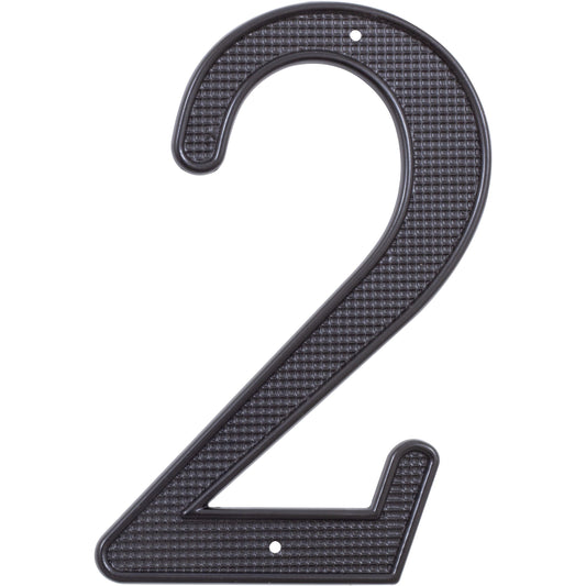 Stone Harbor Hardware Traditional House Number, #2, 4 Inches, Matte Black