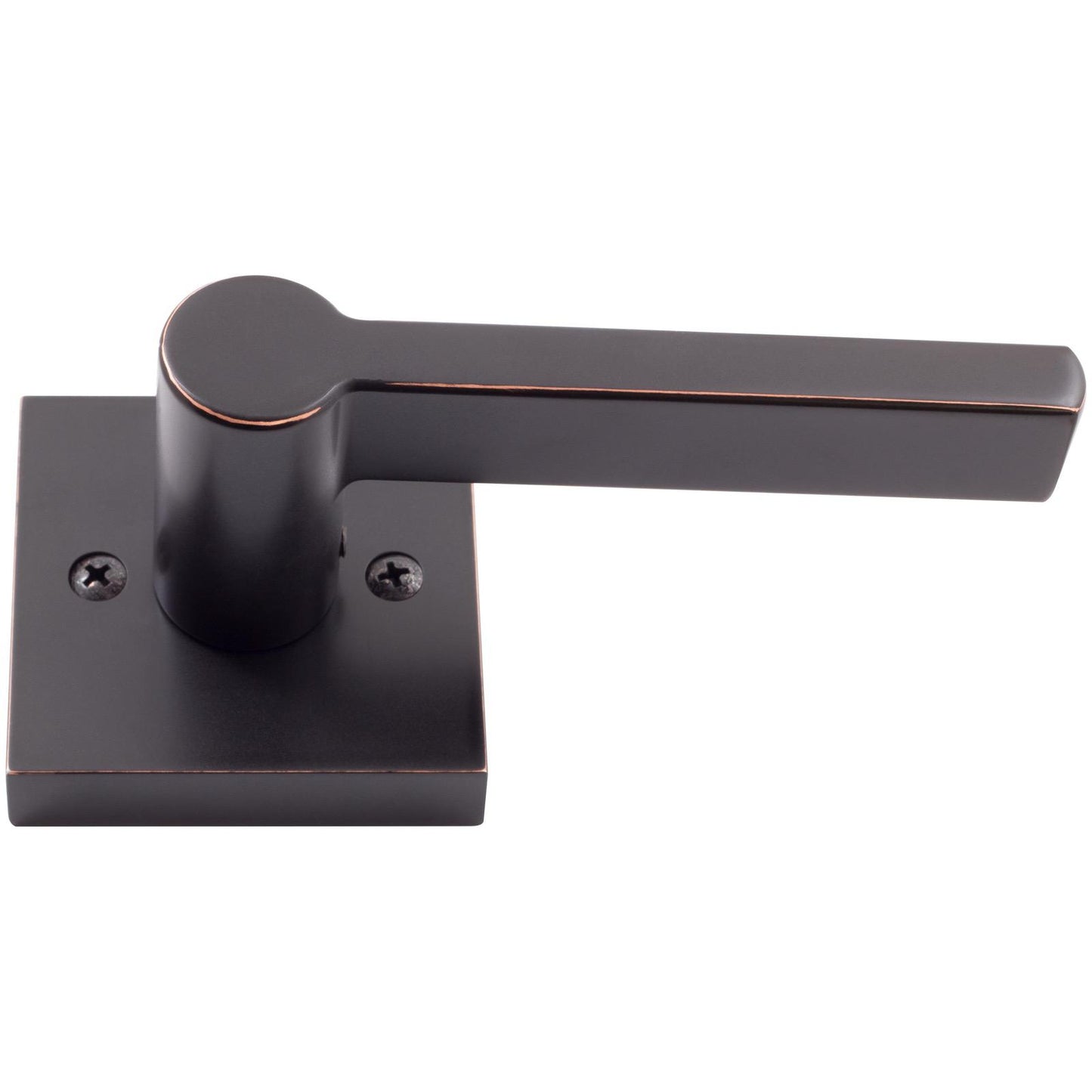 Stone Harbor Hardware Vienna Door Lever with Square Rosette, Dummy (Non-Turning) Latch, Vintage Bronze