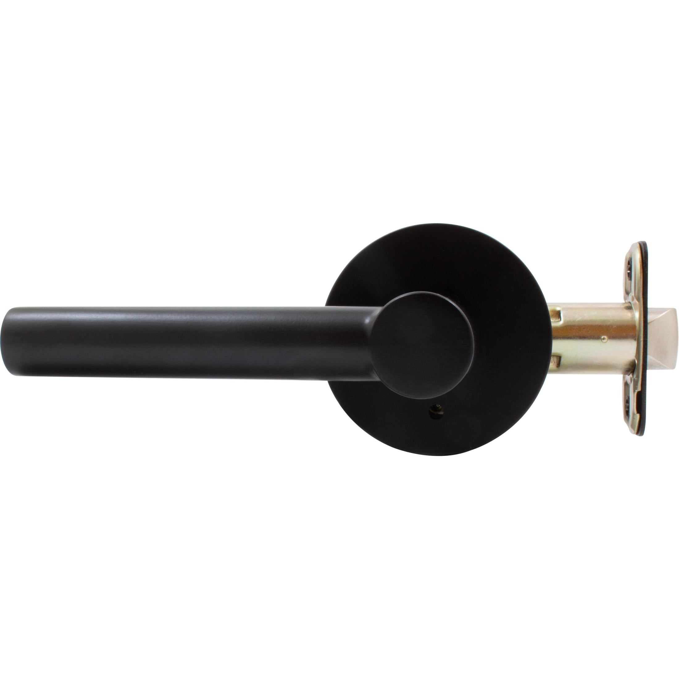 Zurich Door Lever with Round Rosette Privacy