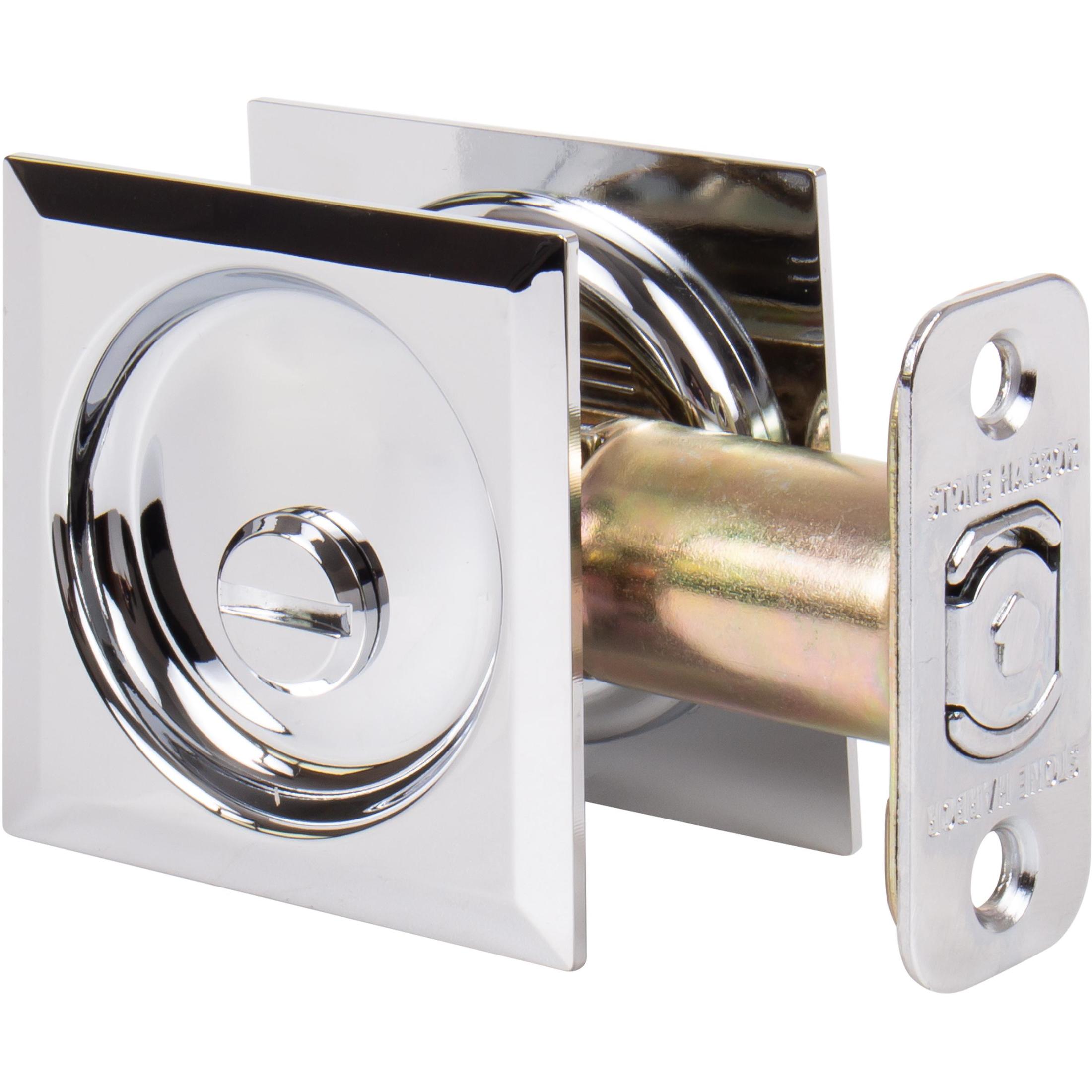 Contemporary Square Pocket Door Lock Privacy