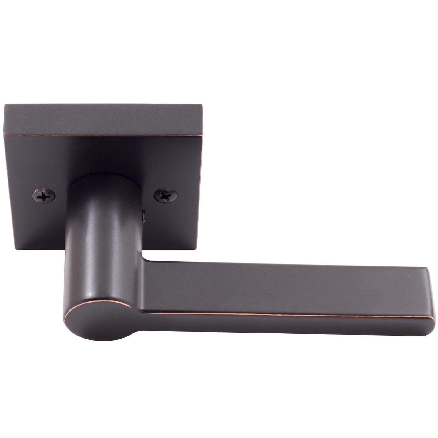 Stone Harbor Hardware Vienna Door Lever with Square Rosette, Dummy (Non-Turning) Latch, Vintage Bronze