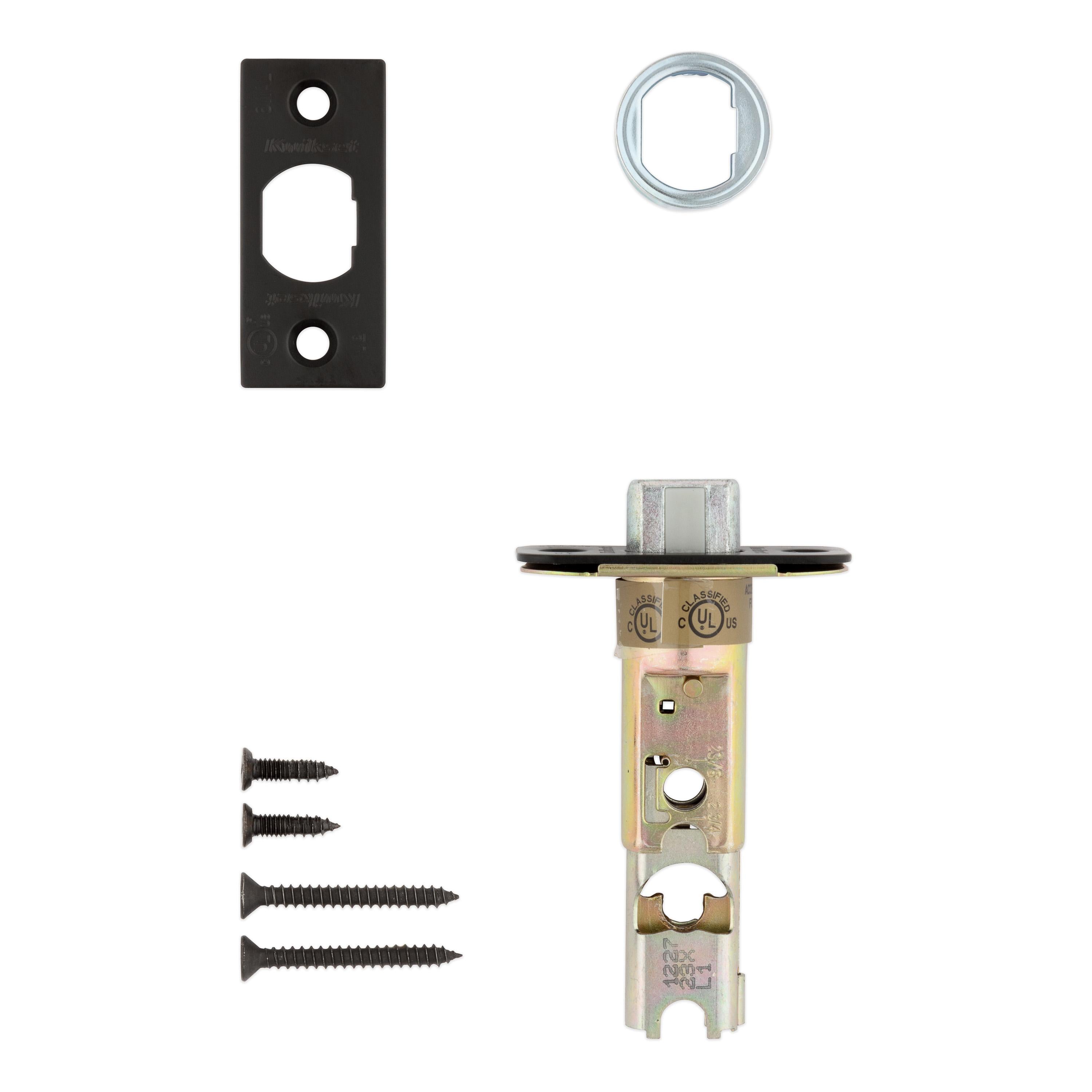 83714-002 6AL Fire Door Rated Plain Latch with Sticker - Matte Black