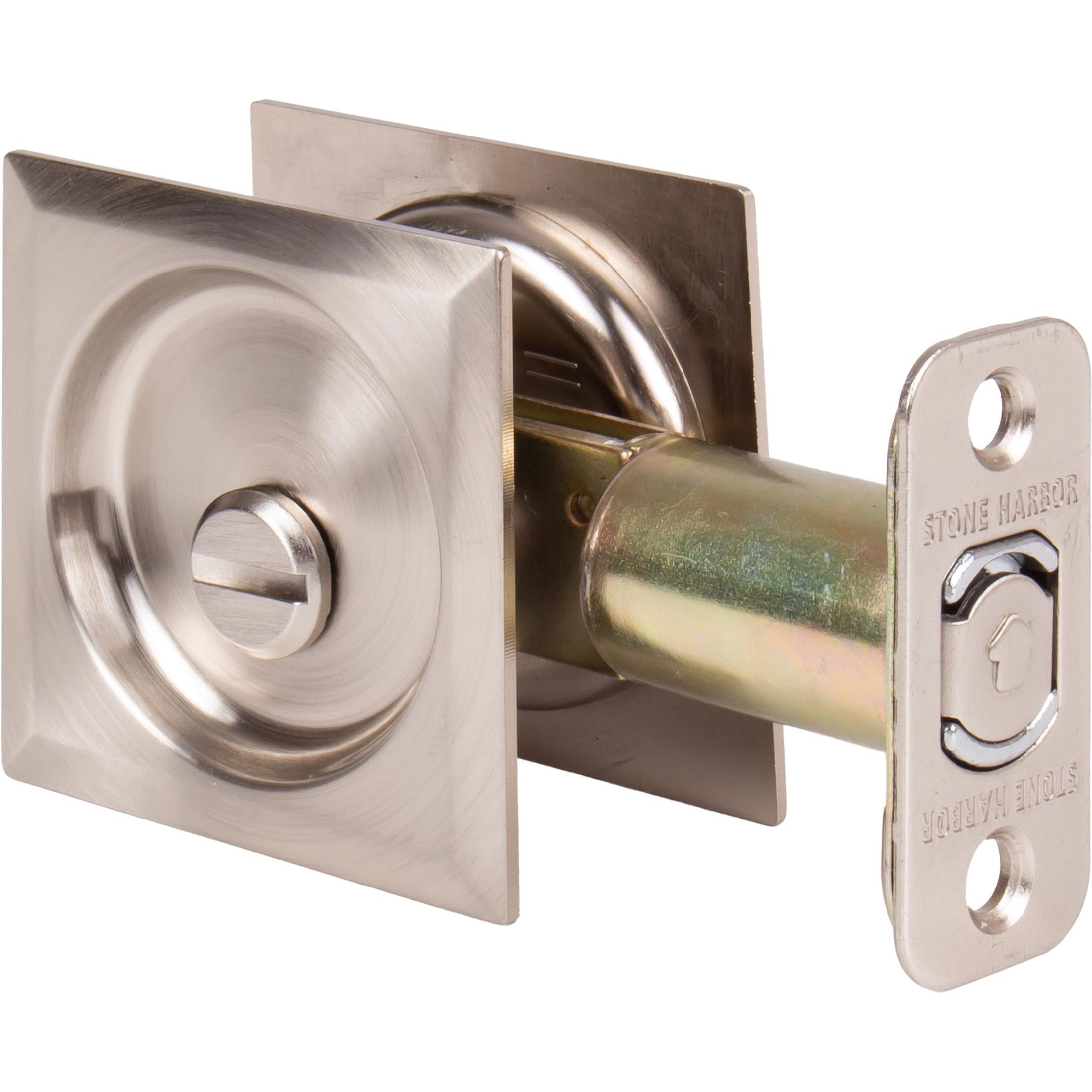 Contemporary Square Pocket Door Lock Privacy