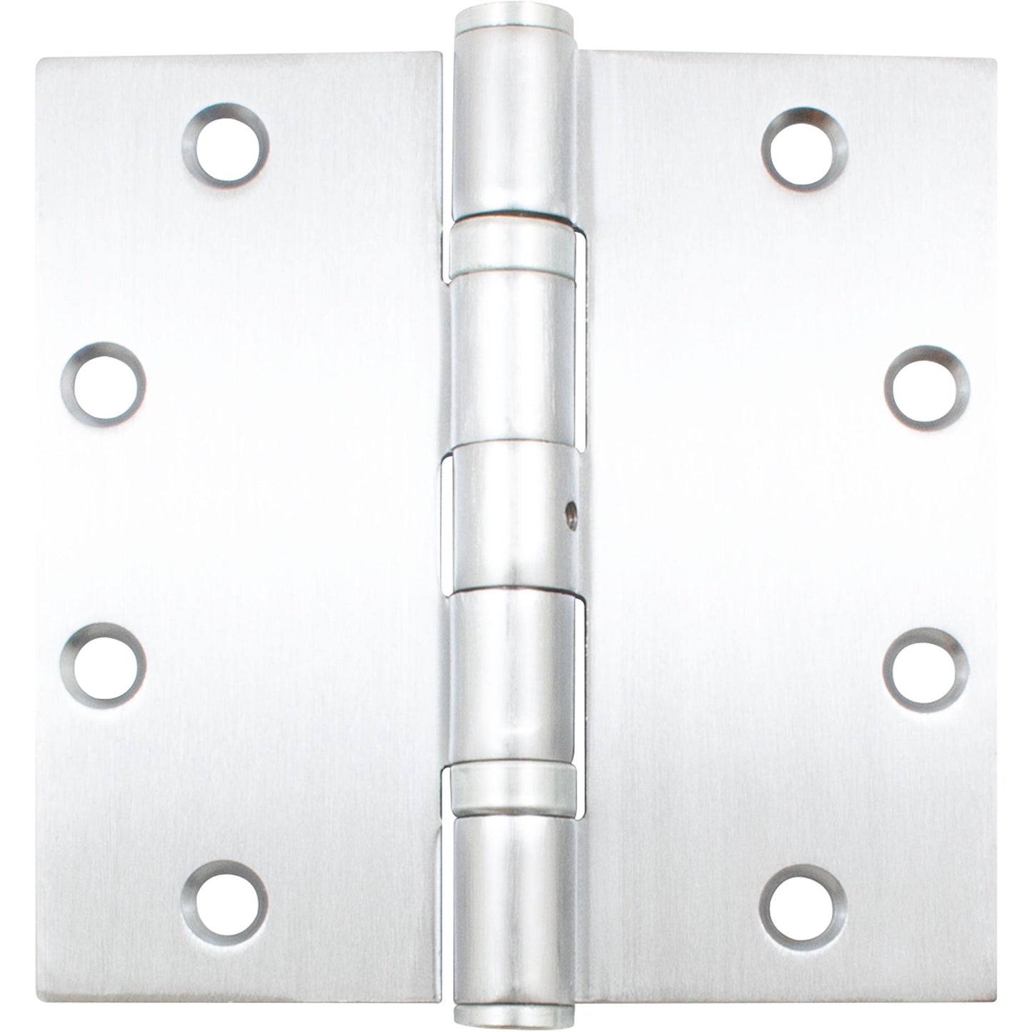Stone Harbor Hardware Heavy-Duty Commercial Grade Ball Bearing Hinge, Non-Removable Hinge, 5 Inches, Square Corner, .145 Gauge, Satin Chrome
