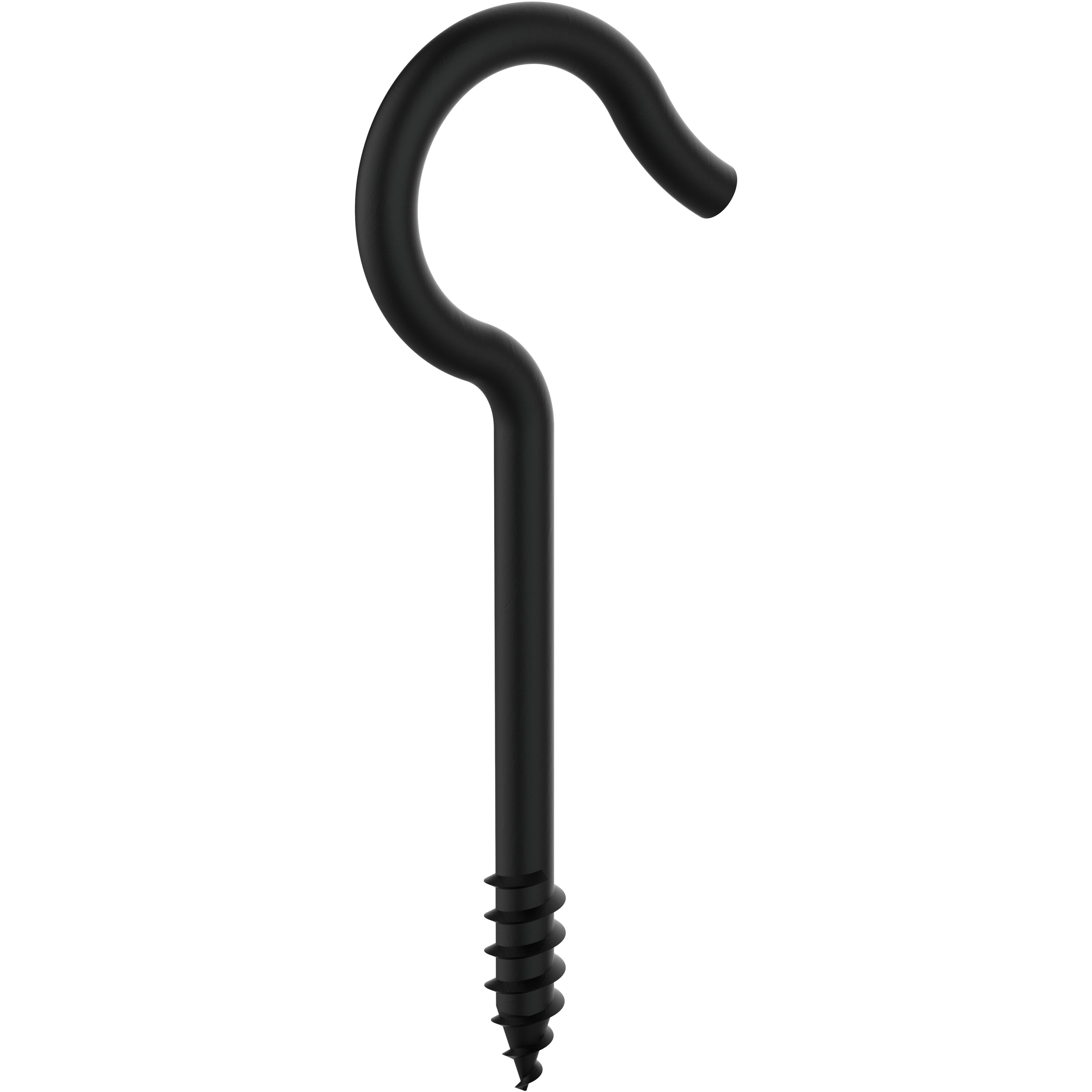 V2040 #6 3-3/8" Ceiling Hooks 3/pk - Black
