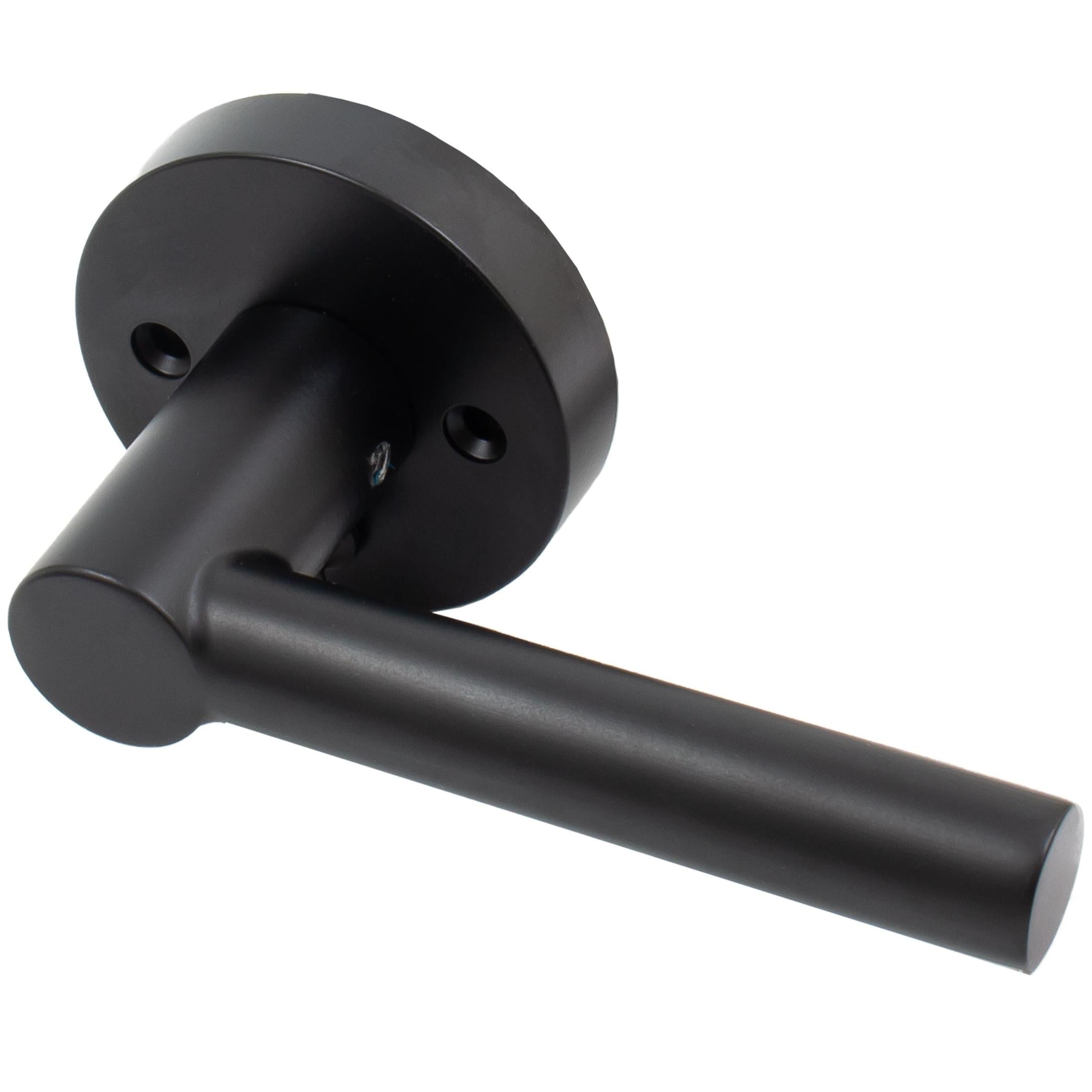 Zurich Door Lever with Round Rosette Privacy