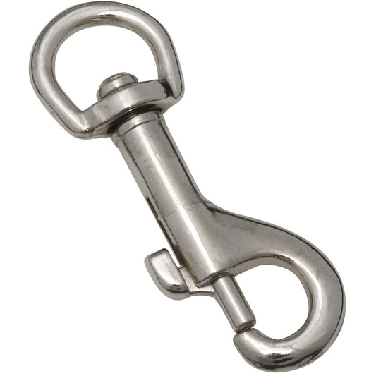 3000BC 3/8" x 2-3/16" Bolt Snap Round Swivel - Nickel