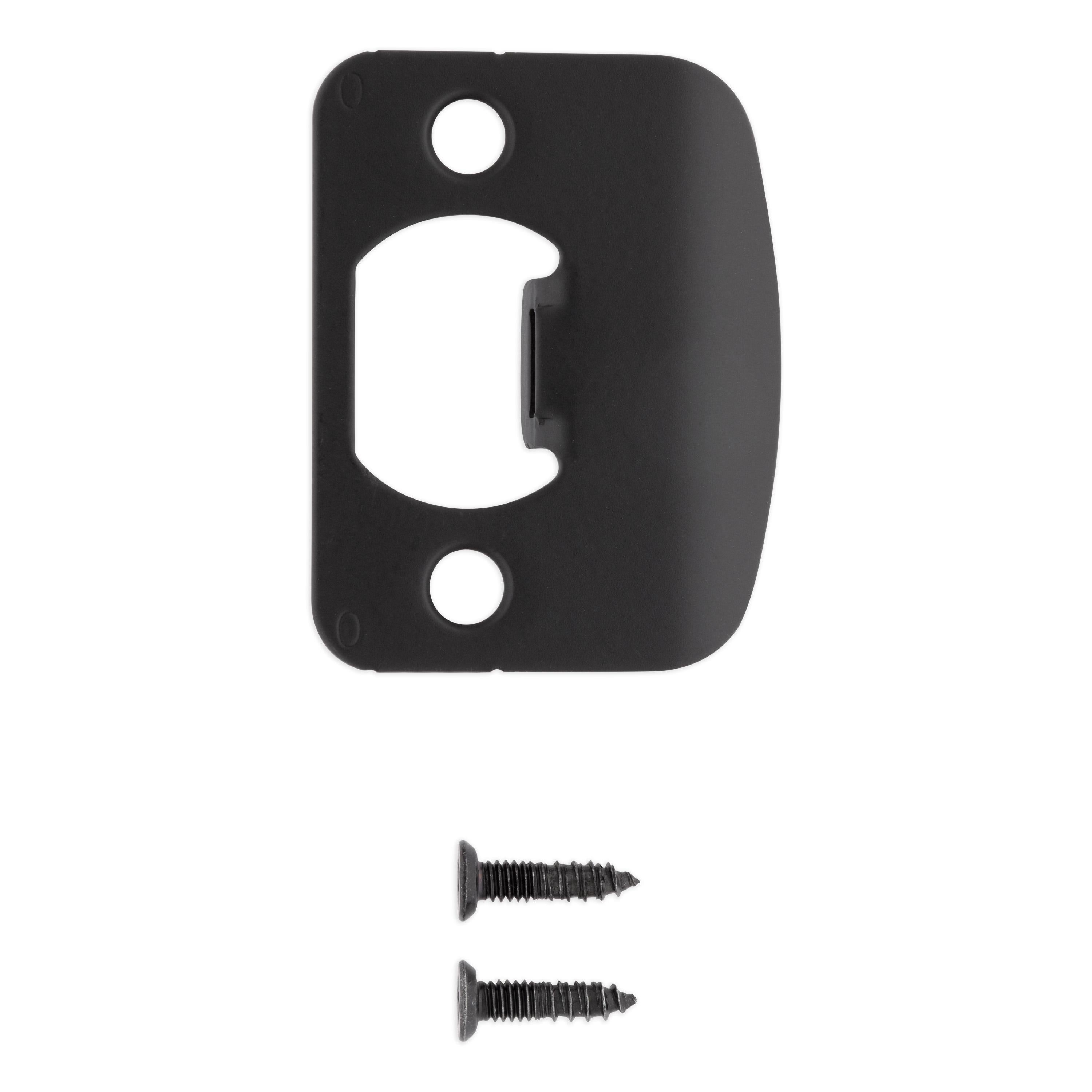 83031-007 UL Round Corner Strike - Matte Black