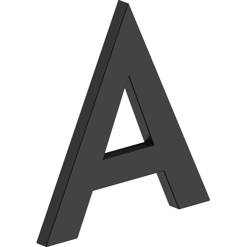 Deltana RNB-AU19 4" B Series Letter A with Risers - Matte Black