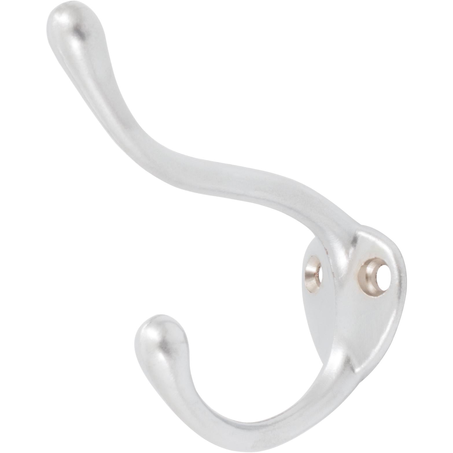 Stone Harbor Hardware Coat & Hat Hook, 3-1/2" High, 2-1/4" Projection, Satin Chrome