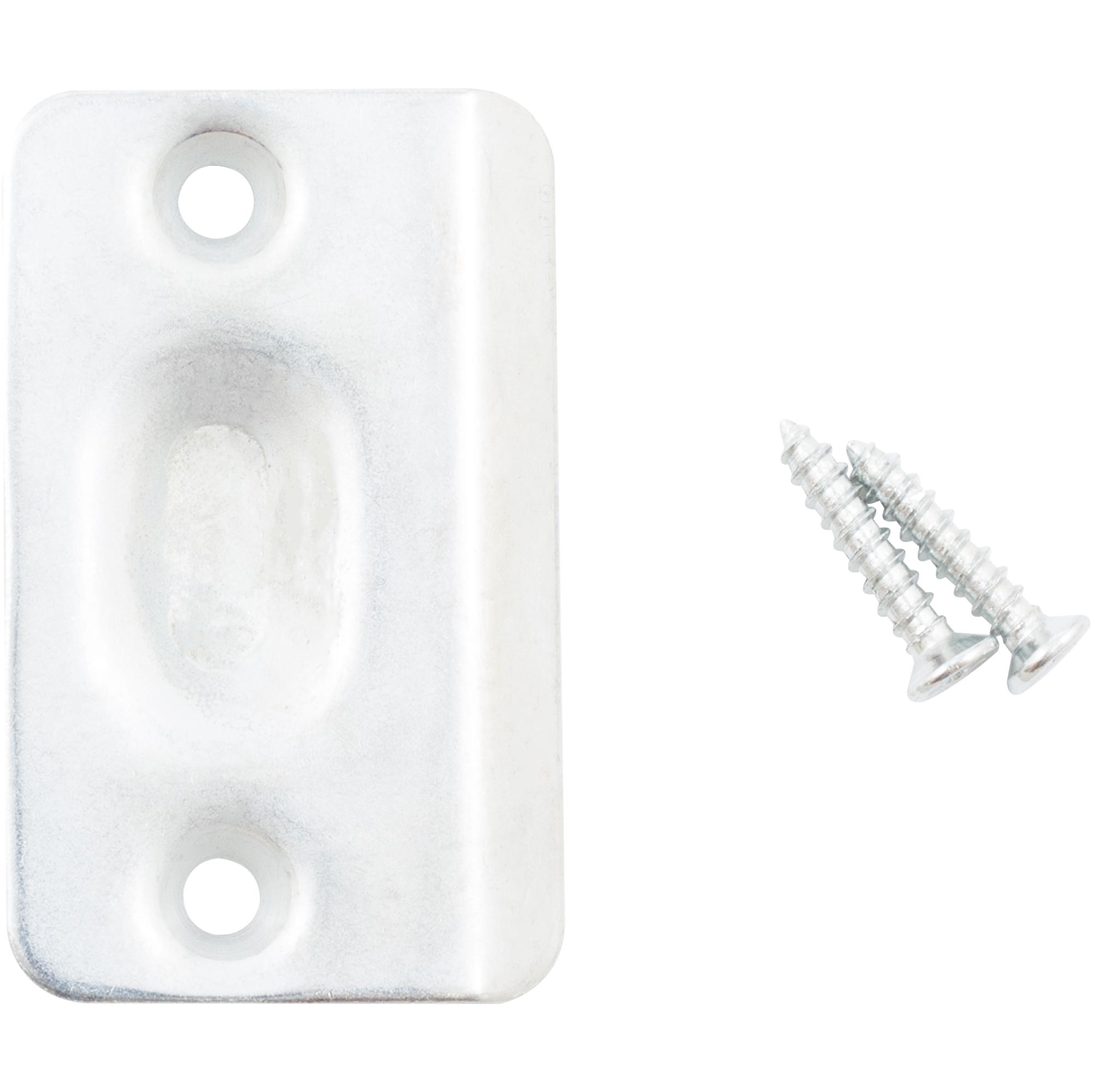 Stone Harbor Hardware Ball Catch Strike Plate, 2-1/4" x 1-3/8", Satin Chrome