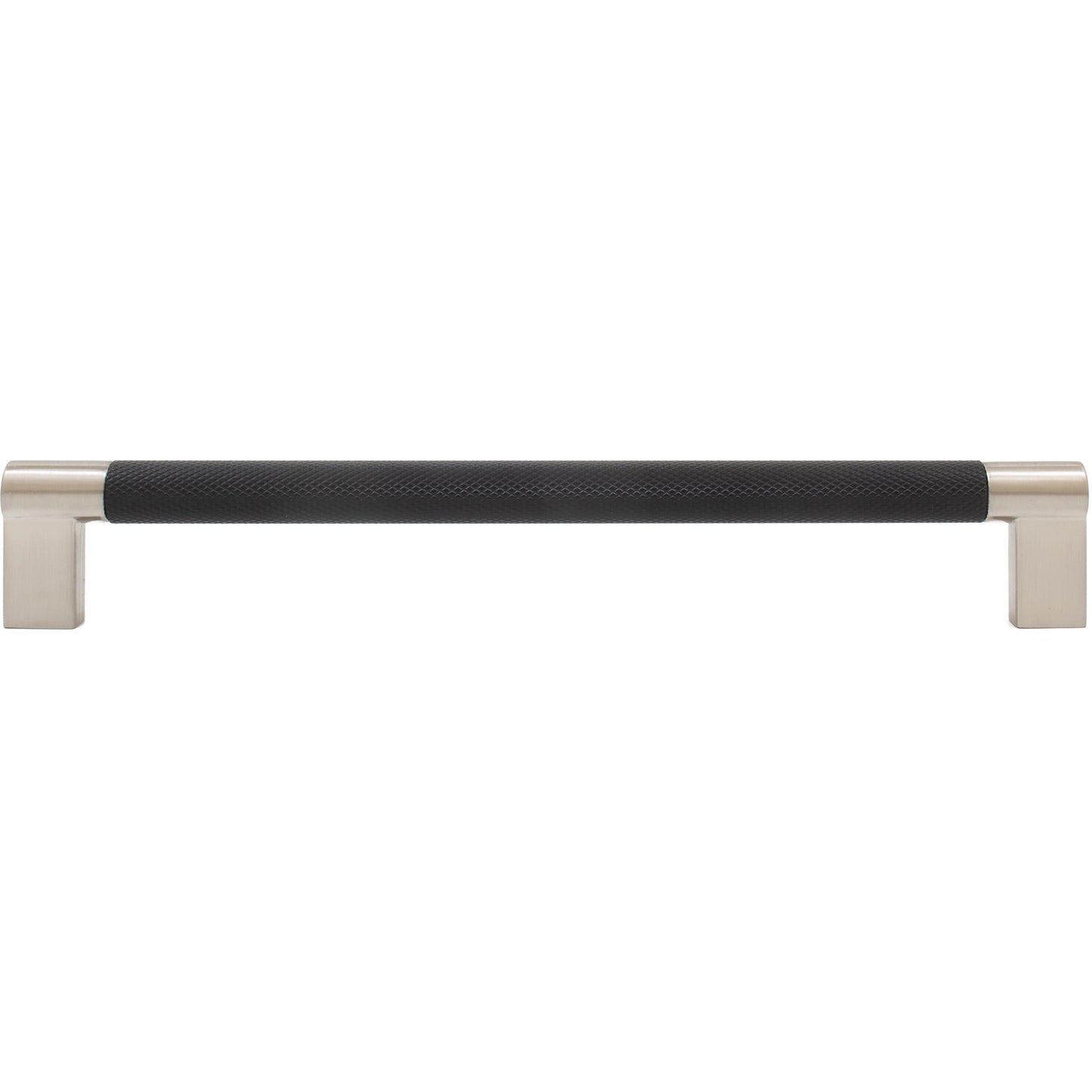 Stone Harbor Hardware Urban Cabinet Pull, 192 Millimeters, Matte Black with Satin Nickel Ends
