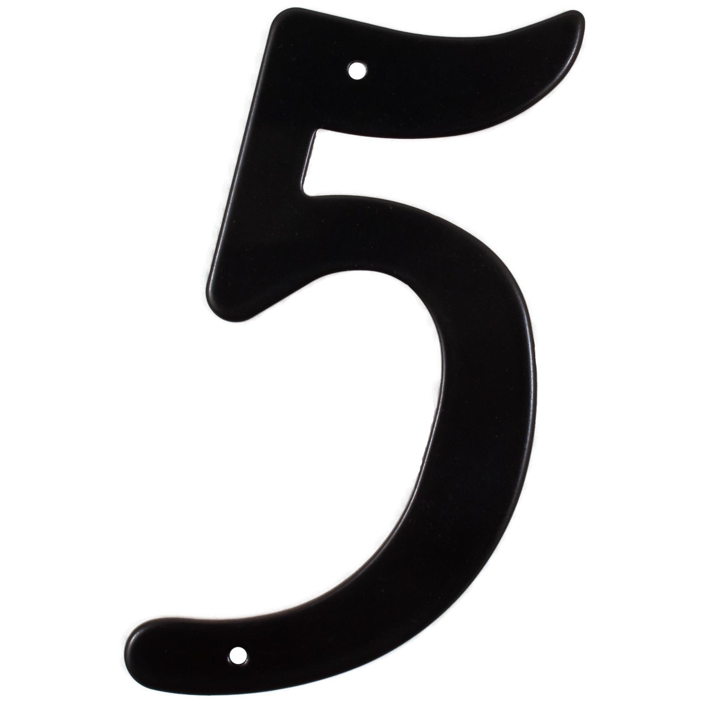 Stone Harbor Hardware Smooth House Number, #5, 4 Inches, Matte Black