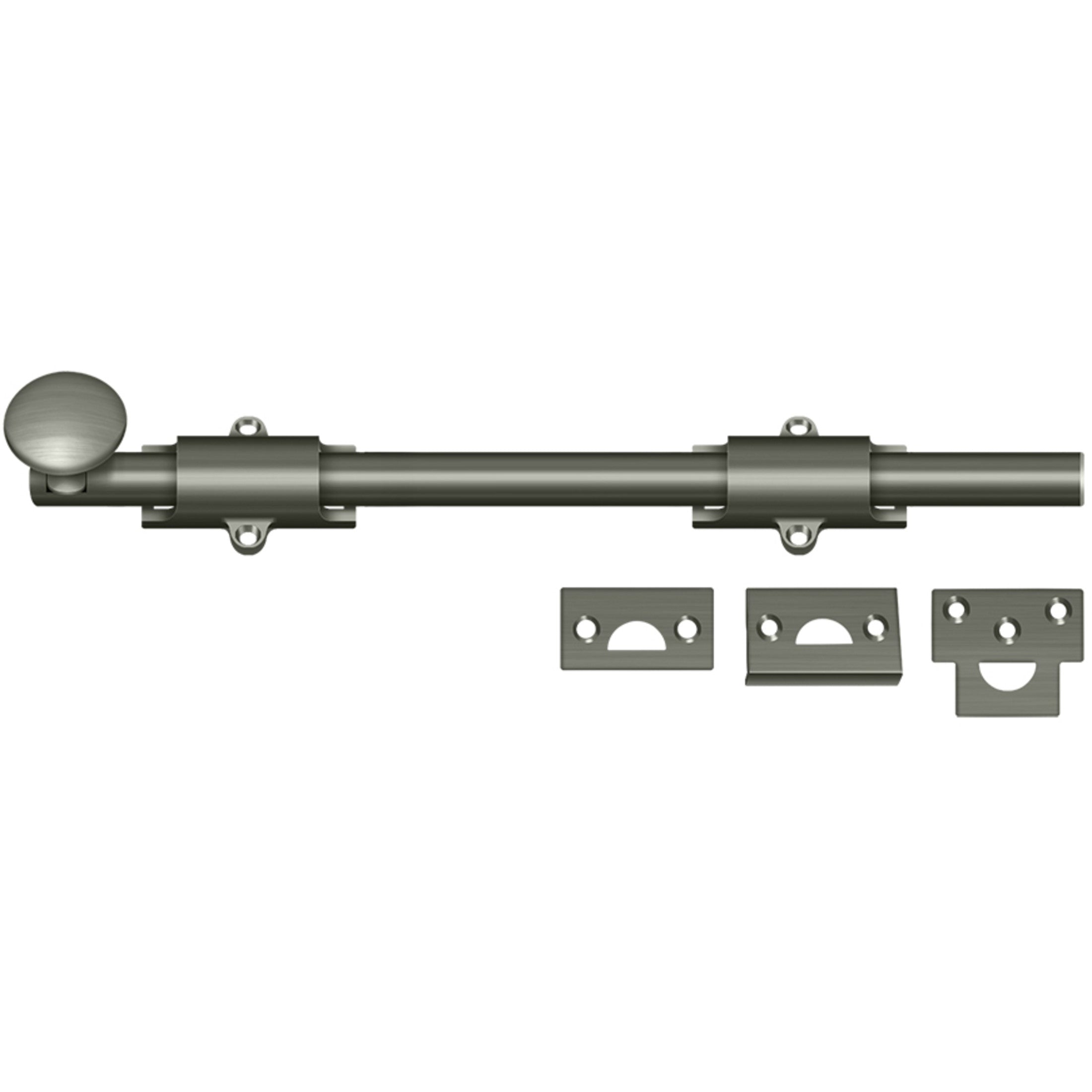 12SB15A 12" Surface Bolt - Antique Nickel