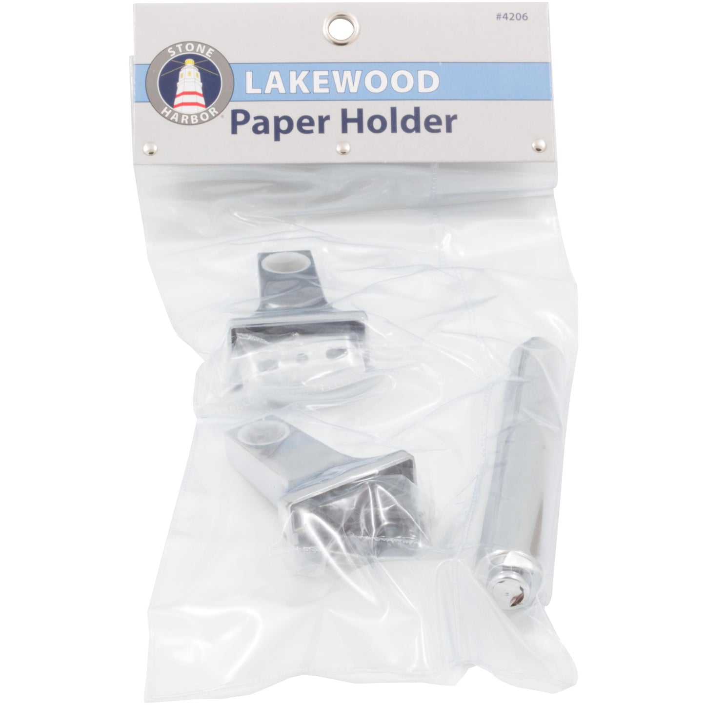 Stone Harbor Hardware Lakewood Paper Holder, Polished Chrome
