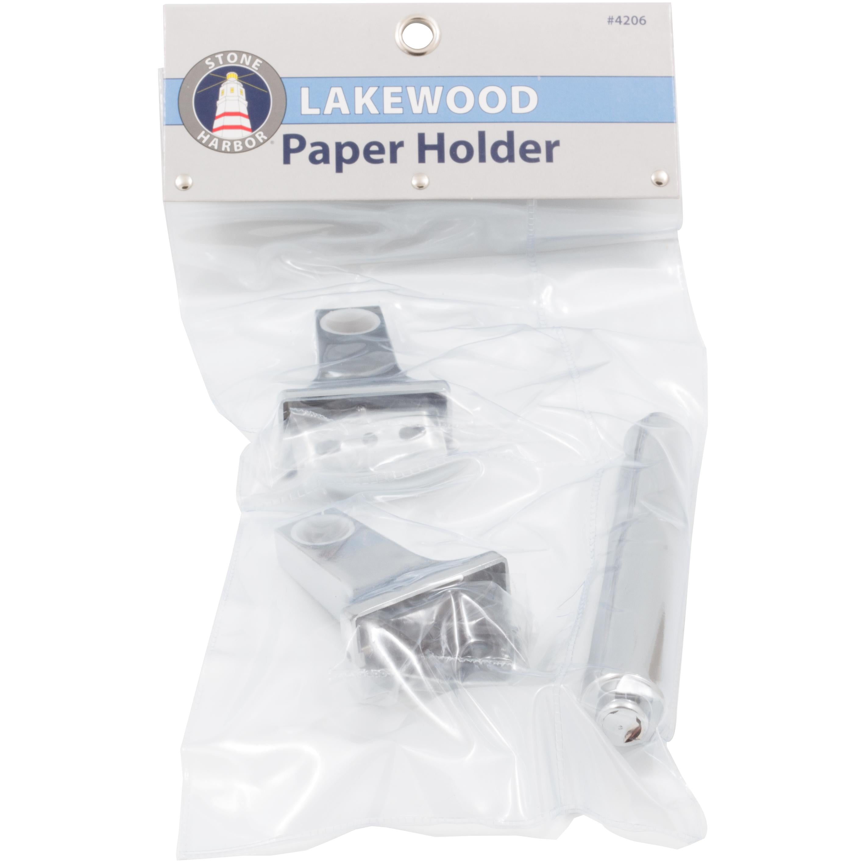 Stone Harbor Hardware Lakewood Paper Holder, Polished Chrome