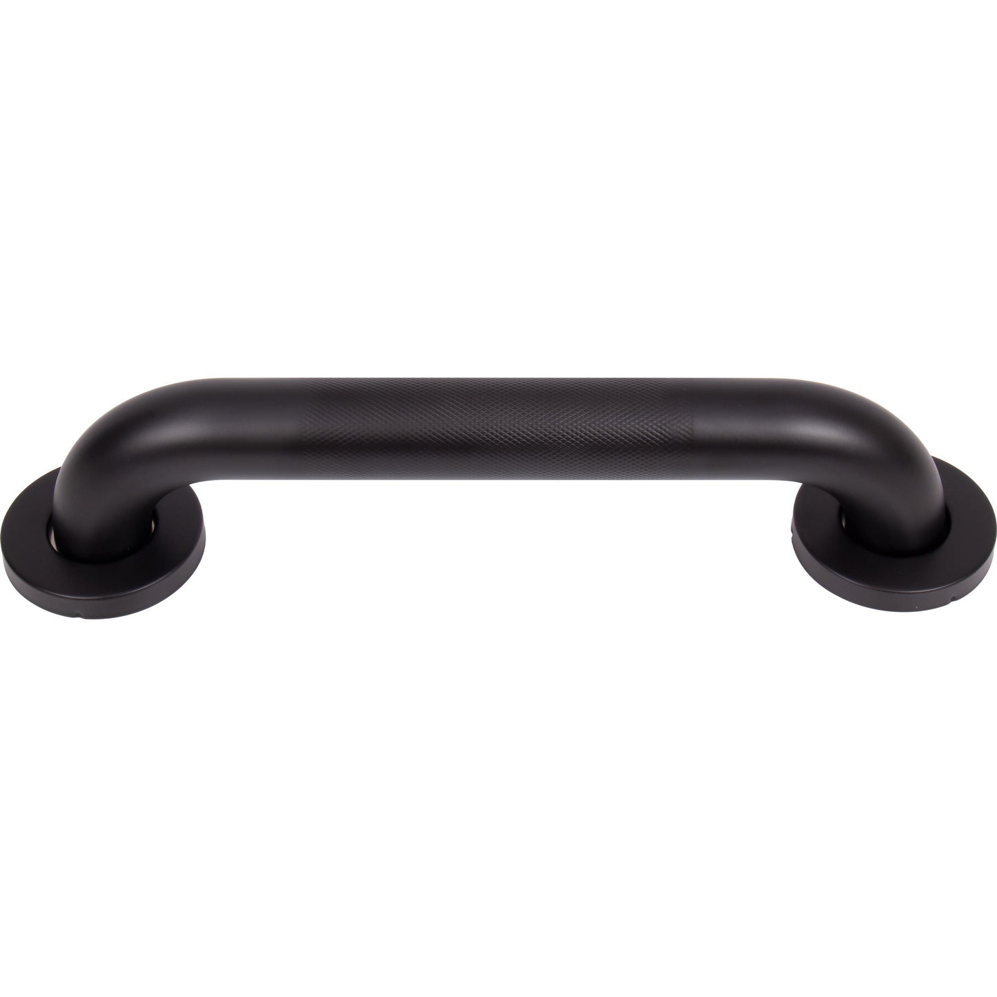 Stone Harbor Hardware Knurled Grab Bar, 12 Inches, 1-1/2" Diameter, 1-1/2" Wall Clearance, Concealed Screws, Matte Black