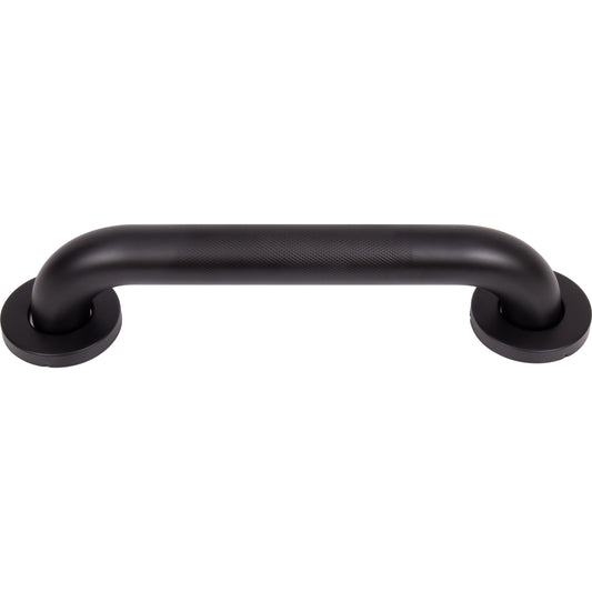 Stone Harbor Hardware Knurled Grab Bar, 12 Inches, 1-1/2" Diameter, 1-1/2" Wall Clearance, Concealed Screws, Matte Black
