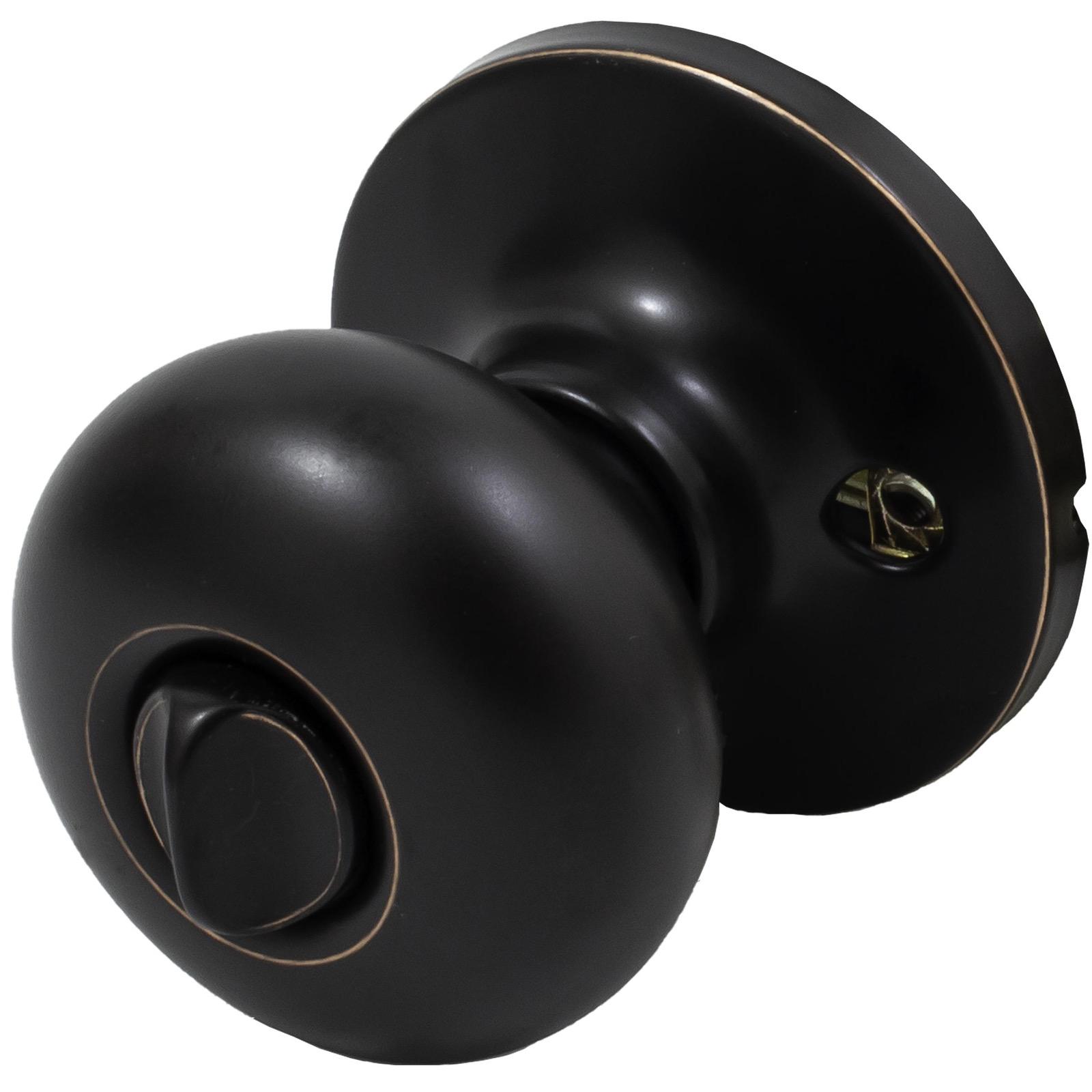 Stone Harbor Hardware Highland Door Knob, Privacy (Bed/Bath) Latch, Vintage Bronze