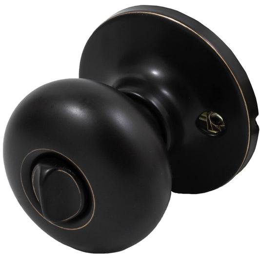 Stone Harbor Hardware Highland Door Knob, Privacy (Bed/Bath) Latch, Vintage Bronze