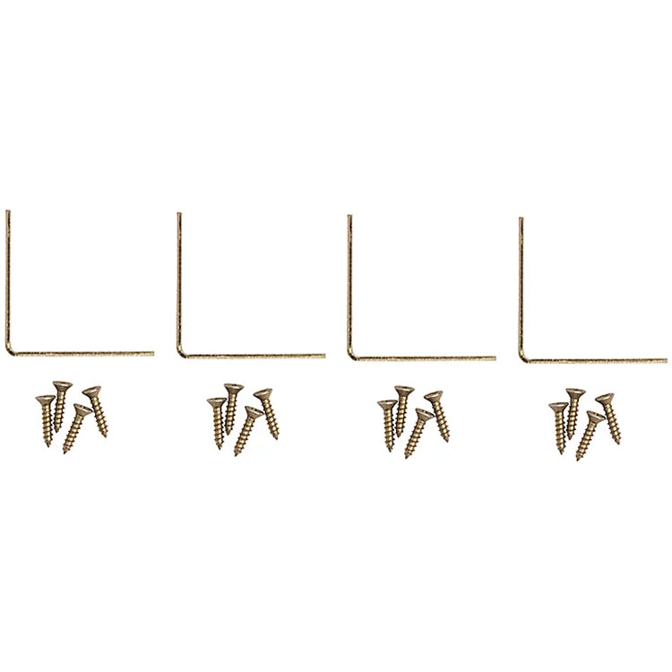 V115 2" x 5/8" Corner Brace 4/pk - Polished Brass