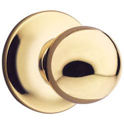 Kwikset Polo Hall/Closet Knob in Polished Brass