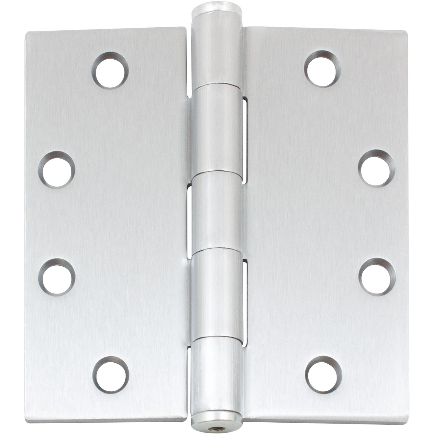 Stone Harbor Hardware Commercial Grade Plain Bearing Hinge, 4-1/2 Inches, Square Corner, .134 Gauge, Satin Chrome