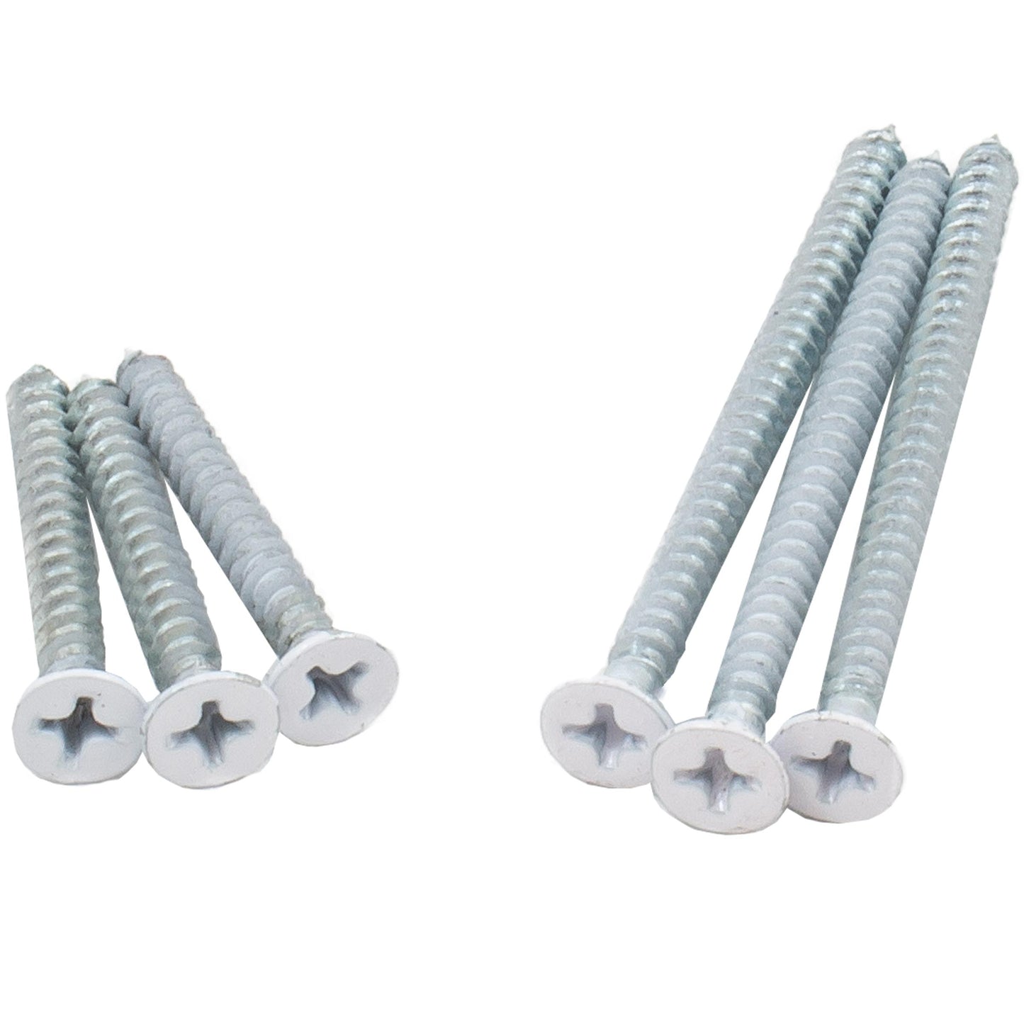 Stone Harbor Hardware Bracket Screws, 20-Pack, 1-1/8" Screws (10), 2" Screws (10), White
