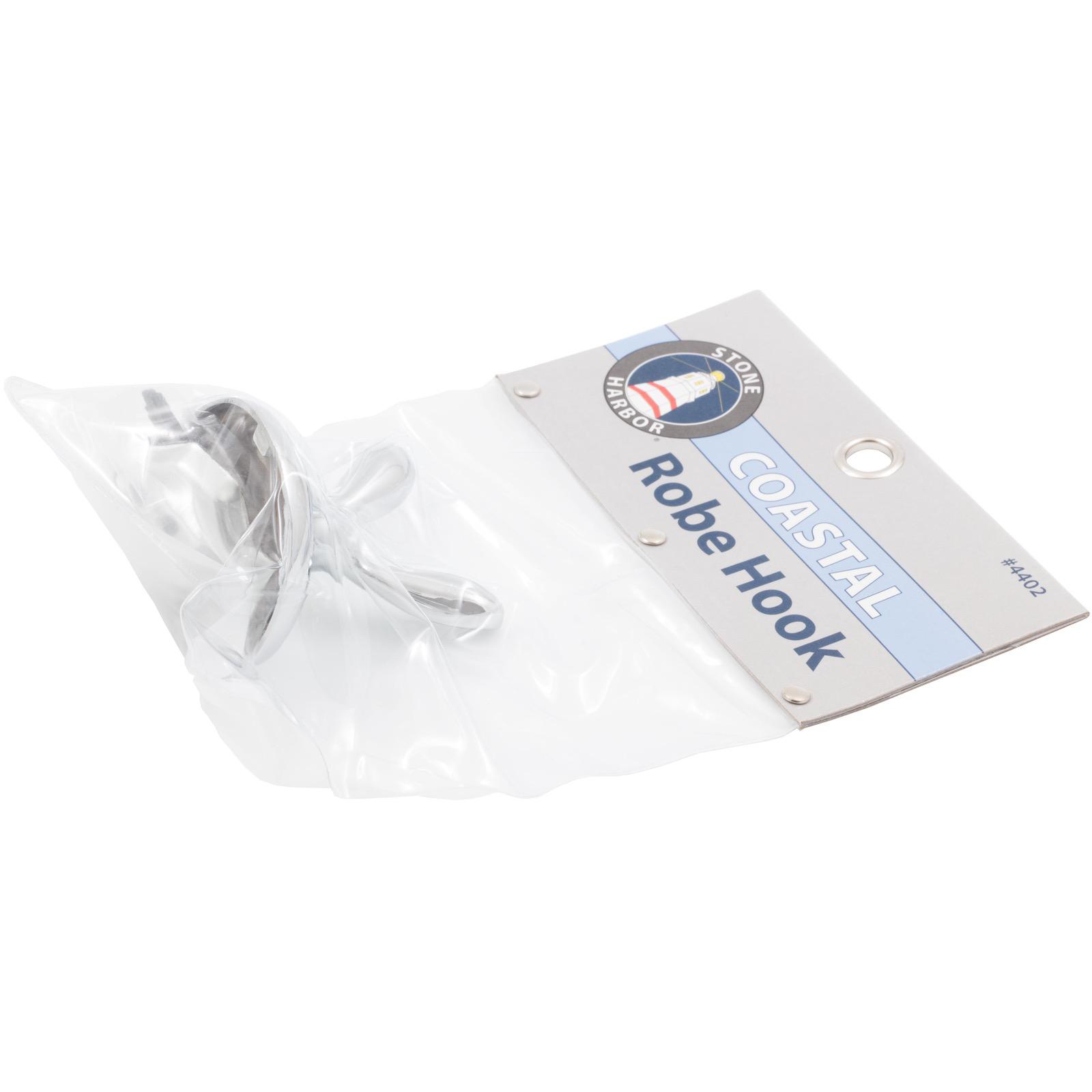 Stone Harbor Hardware Coastal Robe Hook, Polished Chrome