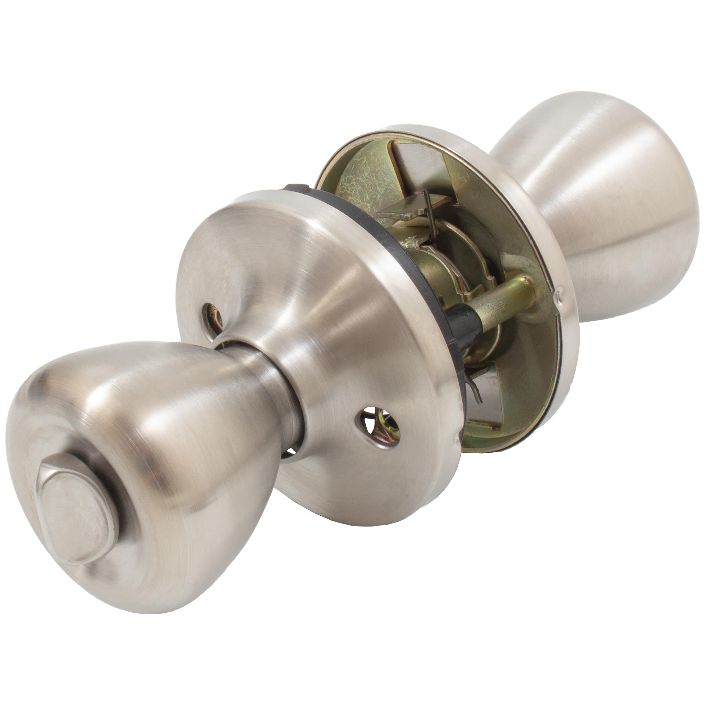 Stone Harbor Hardware Pre-Keyed Entry Work Lock, Entry Latch, SC Keyway, #98789 Key, Satin Stainless Steel