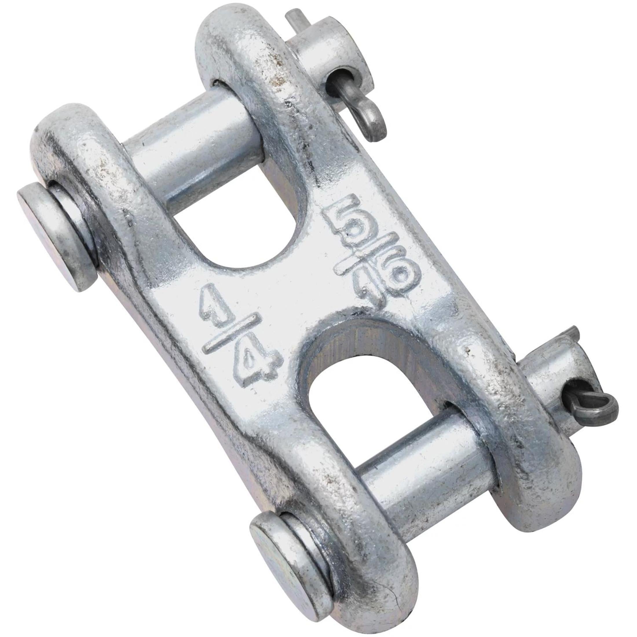 National Hardware - N240-879 3248BC, 1/4" & 5/16" Double Clevis Link in Zinc Plated