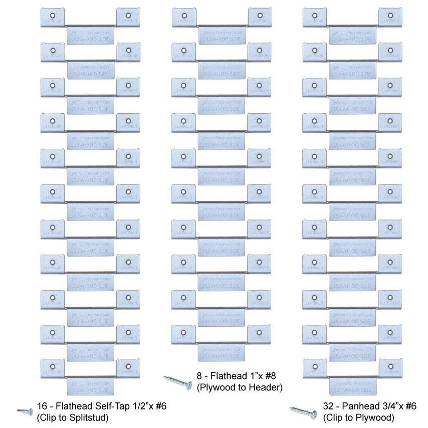 Pocket Door Frame Clip Set