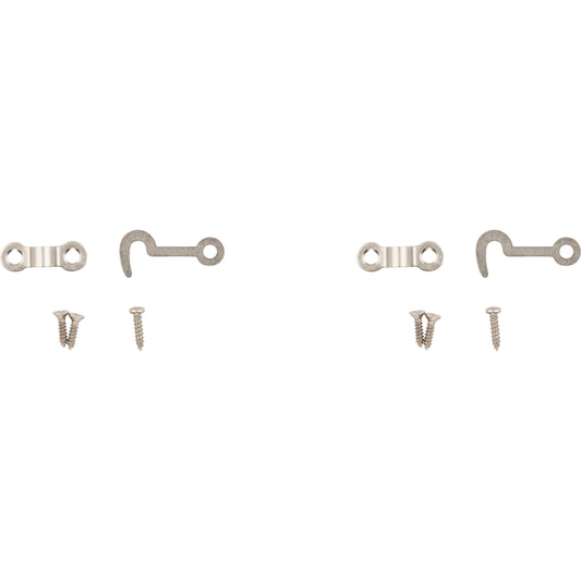 National Hardware - V1841 Hooks and Staples 2/pk - Satin Nickel