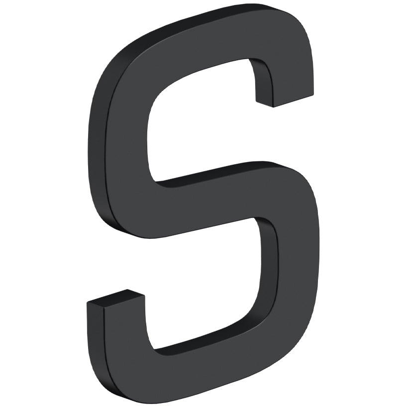 Deltana RNE-SU19 4" E Series Letter S with Risers - Matte Black