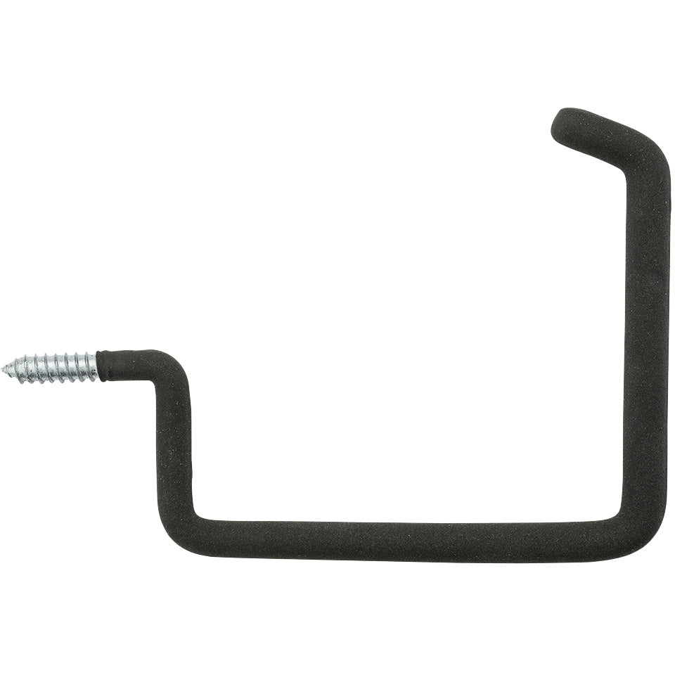 2121BC 9-3/8" Large Storage Screw Hook - Black Vinyl