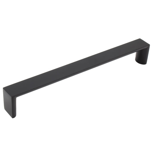 Stone Harbor Hardware Plateau Cabinet Pull, 192 Millimeters, Matte Black