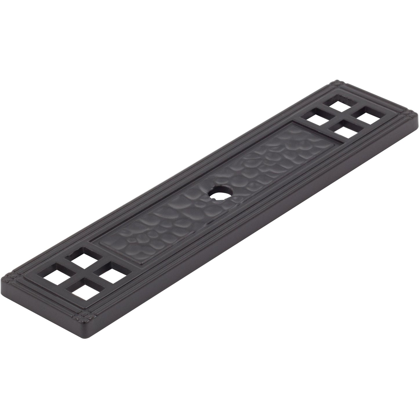 Stone Harbor Hardware Arts & Crafts Cabinet Knob Backplate, Matte Black