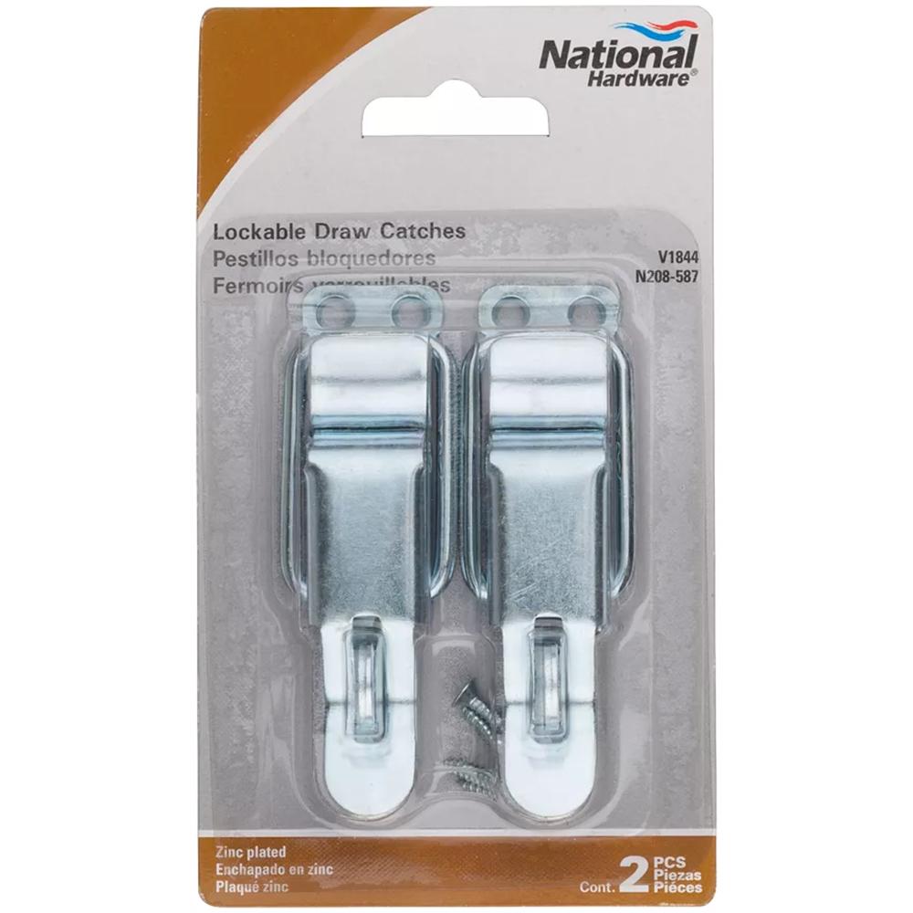 V1844 Lockable Draw Catches, 2/pk - Zinc Plated