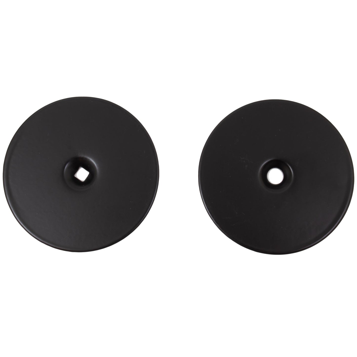 Stone Harbor Hardware Hole Filler Plate, 2-5/8" Diameter, 1-Inch and 2-Inch Connecting Screws, Matte Black