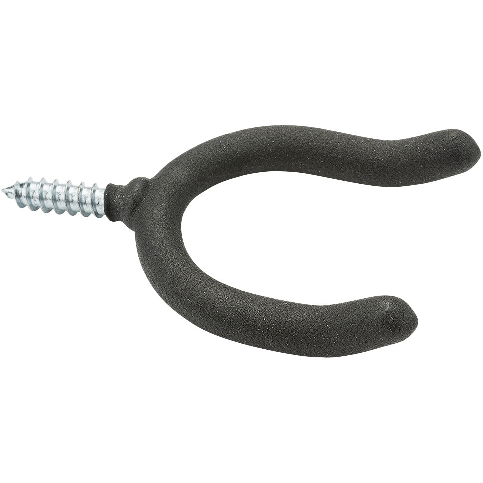 2123BC 3" Large Double Screw Hook - Black Vinyl