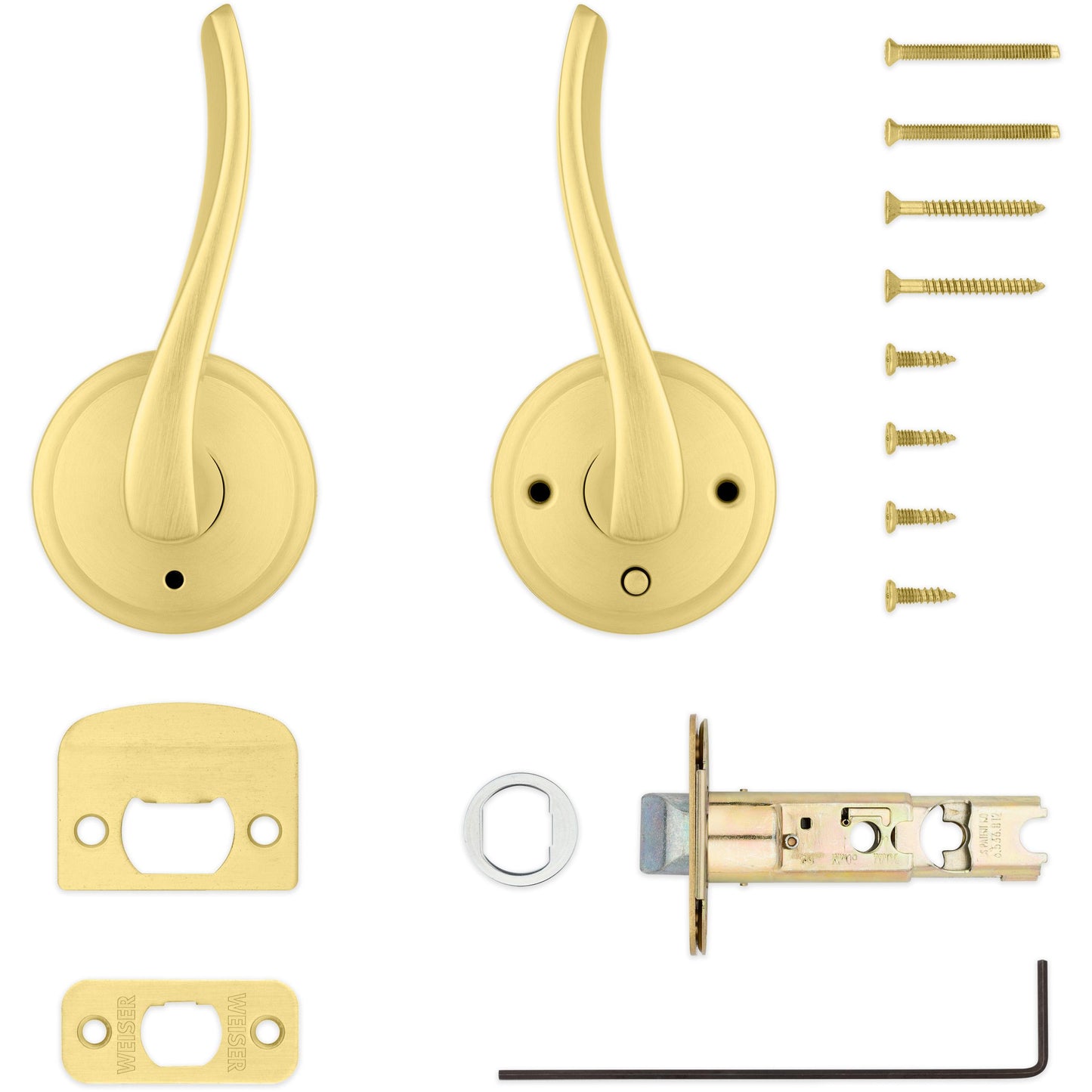 730SEL 4 6AL RCS Sedona Privacy - Satin Brass