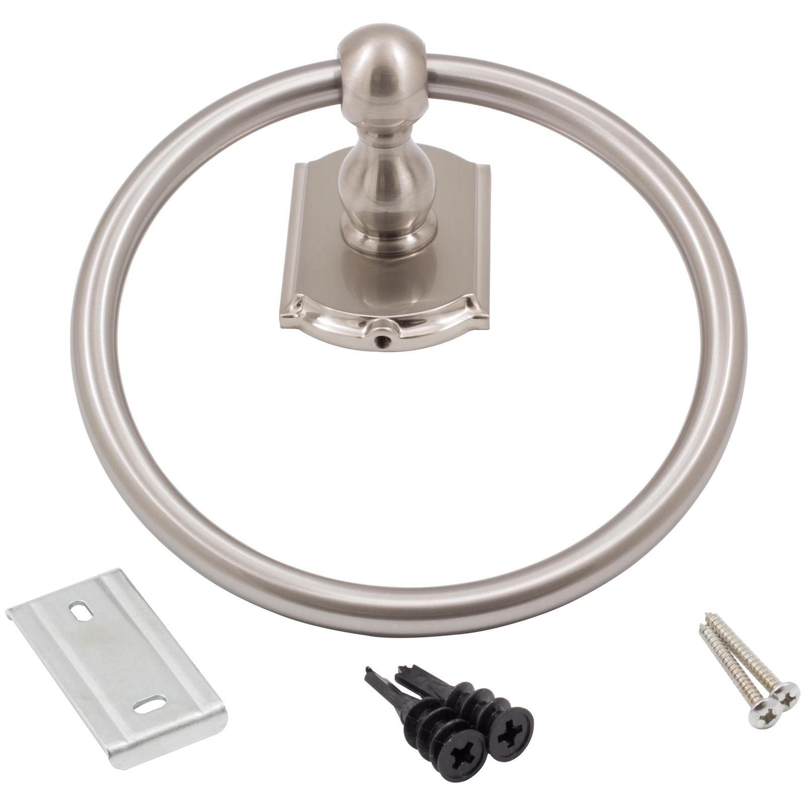 Stone Harbor Hardware Cambridge Towel Ring, Satin Nickel