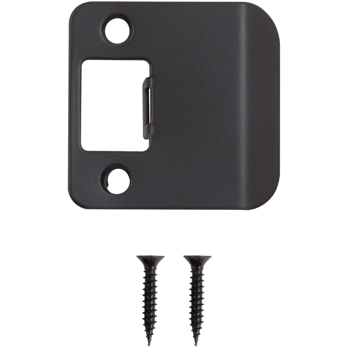 Stone Harbor Hardware Round Corner Extended Lip Strike, 2-1/4" x 1-3/4", (2-1/4" Overall Length), Matte Black