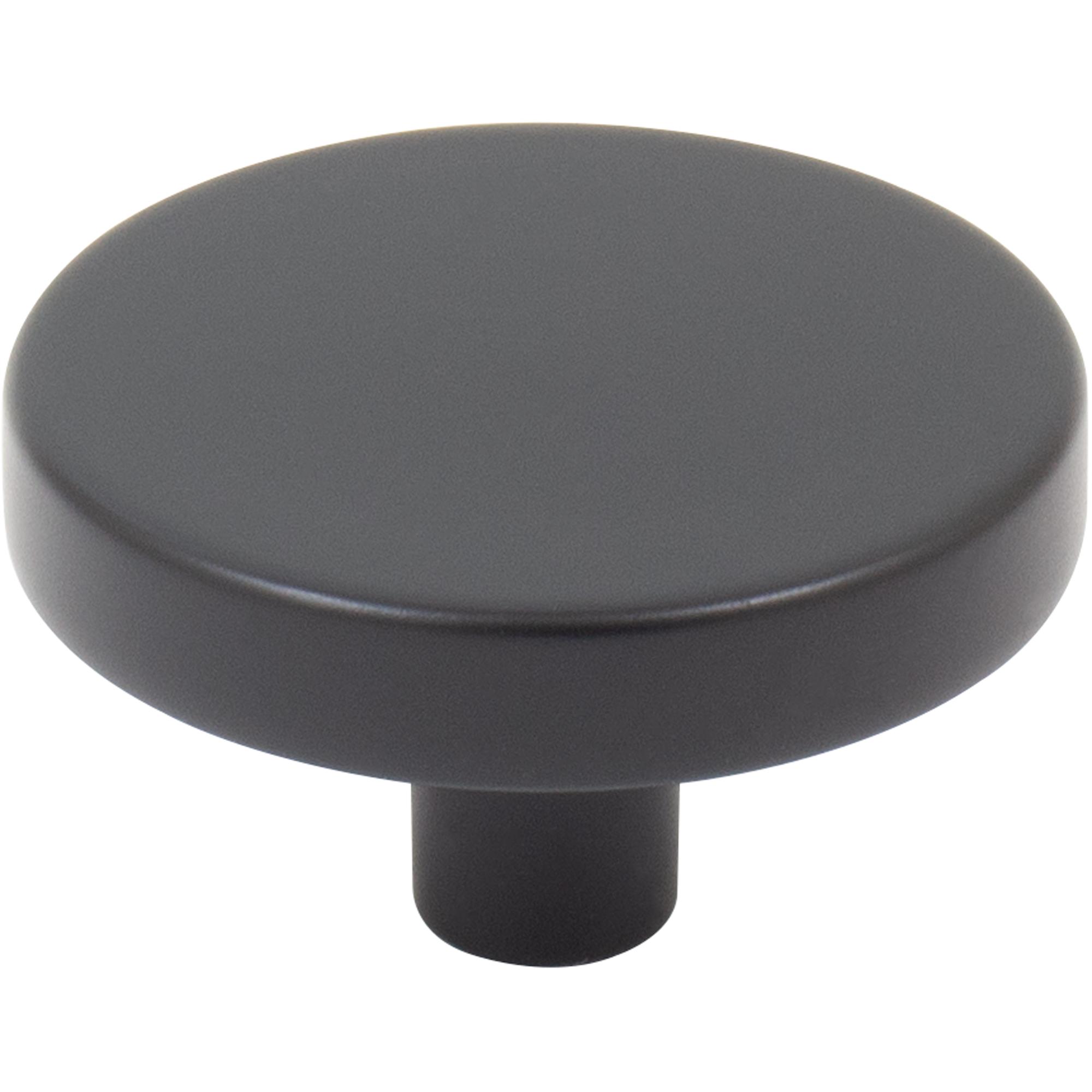 Stone Harbor Hardware Contemporary Round Cabinet Knob, 1-1/2 Inches, Zinc Base Material, Matte Black