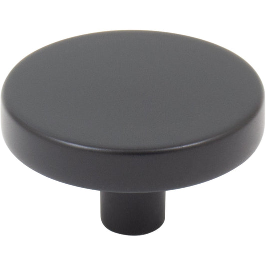 Stone Harbor Hardware Contemporary Round Cabinet Knob, 1-1/2 Inches, Zinc Base Material, Matte Black
