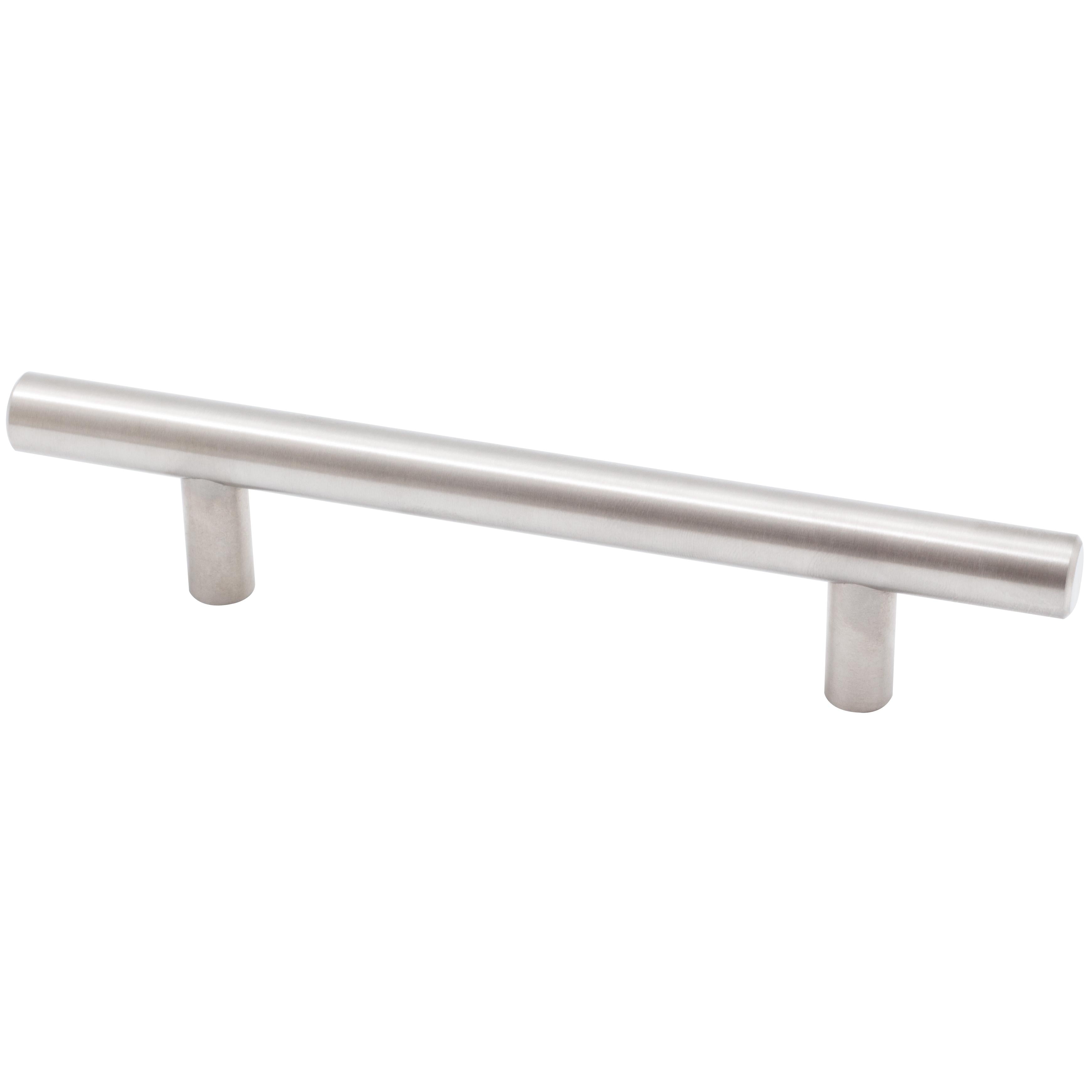 Stone Harbor Hardware Bar Cabinet Pull, 96 Millimeters, 156mm Overall Length, Satin Stainless Steel