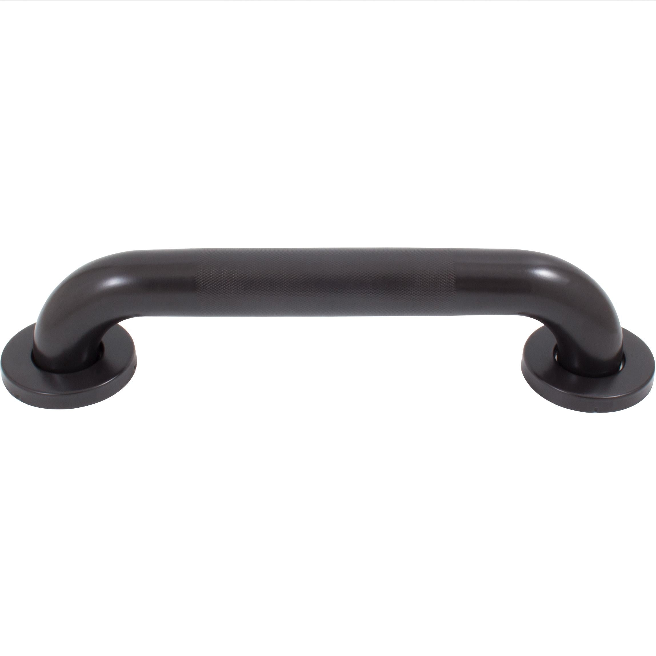 Stone Harbor Hardware Knurled Grab Bar, 18 Inches, 1-1/2" Diameter, 1-1/2" Wall Clearance, Concealed Screws, Dark Bronze