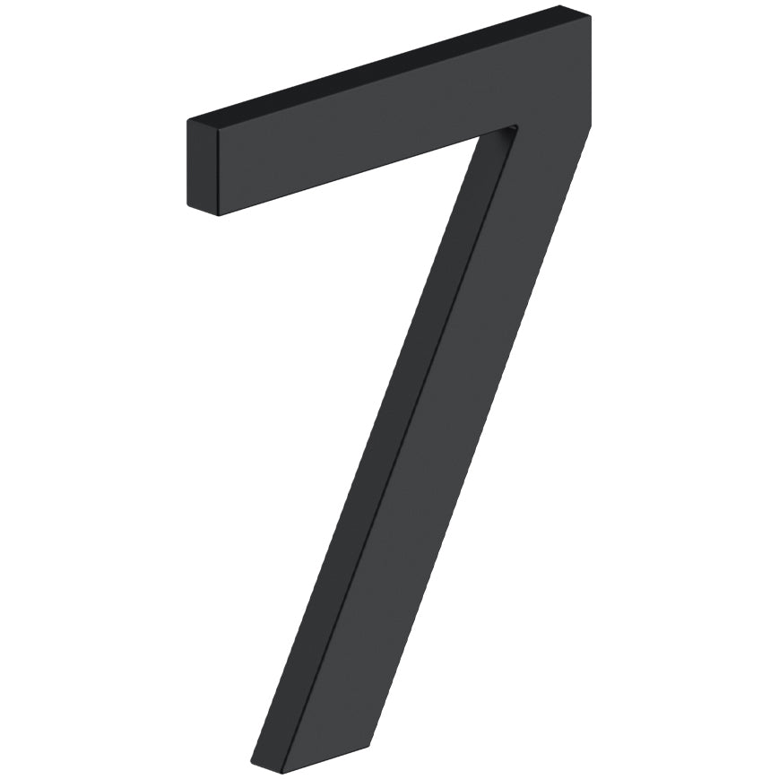 House Number 7 with Risers (E Series) - Matte Black