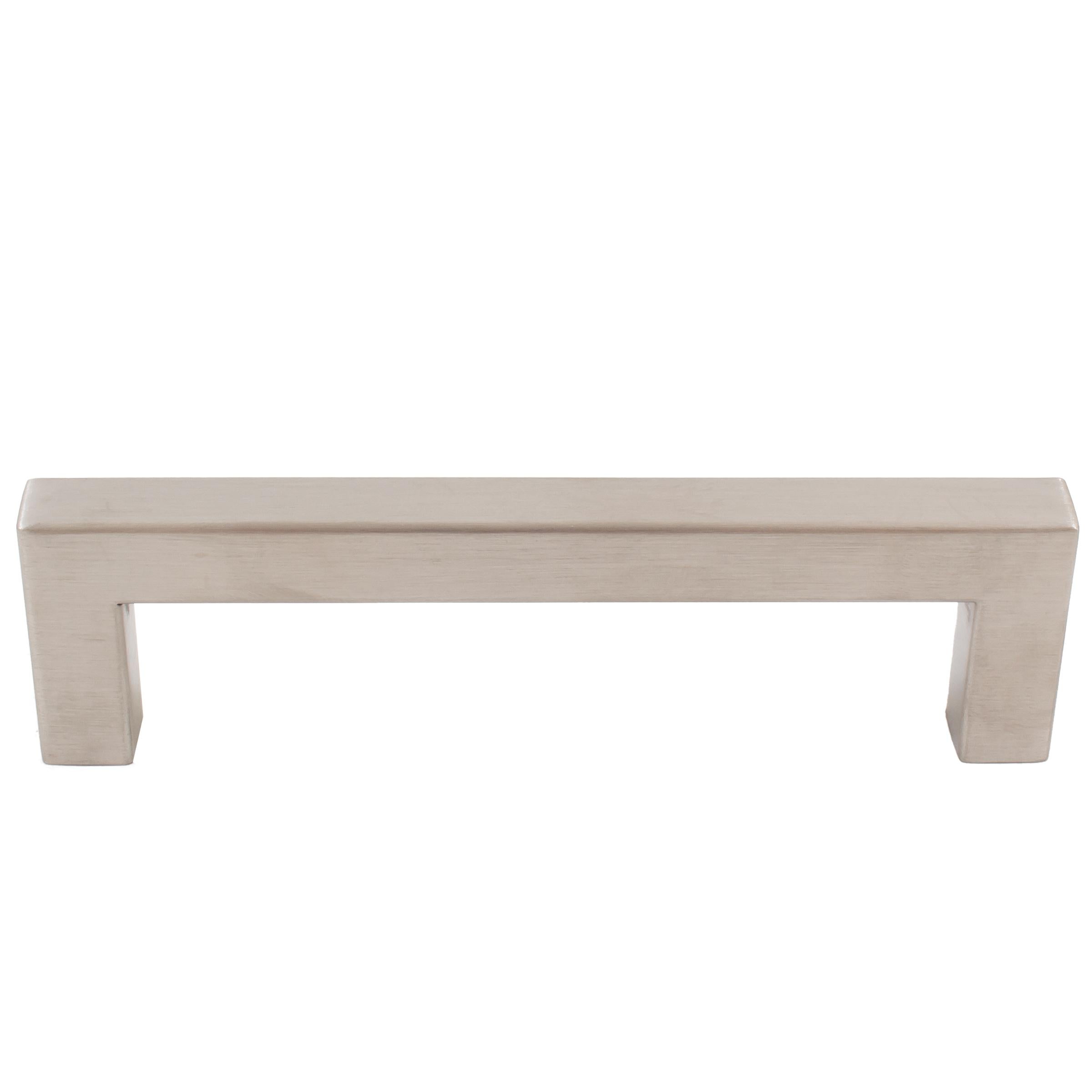Stone Harbor Hardware Contemporary Square Cabinet Pull, 96 Millimeters, Stainless Steel Base Material, Satin Stainless Steel